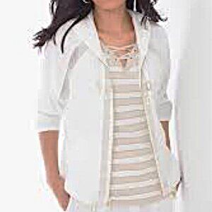 Chico's Zenergy Mesh Hooded Jacket size 2